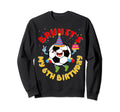 6 Year Old Birthday Soccer Theme Sweatshirt - Aesthetic Graphic Unisex