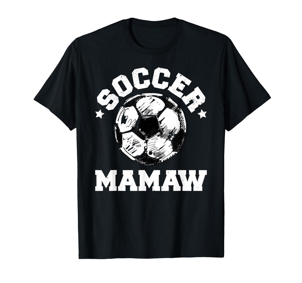 Soccer Mamaw Soccer Ball Distressed T-Shirt - Streetwear Style Unisex