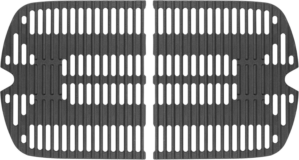 Cast Iron Cooking Grates for Weber Traveler Portable 9010001 9020001 9030001 9013001 Grills, Grill Grate Replacement Parts for Weber Traveler Portable Gas Grill Stealth Edition, 2 Pack