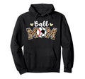 Ball Mom Leopard Funny Soccer Baseball Hoodie - Fun Novelty Design Unisex