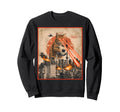 Funny Cat Soccer Kaiju Sweatshirt - Novelty Apparel for Adults