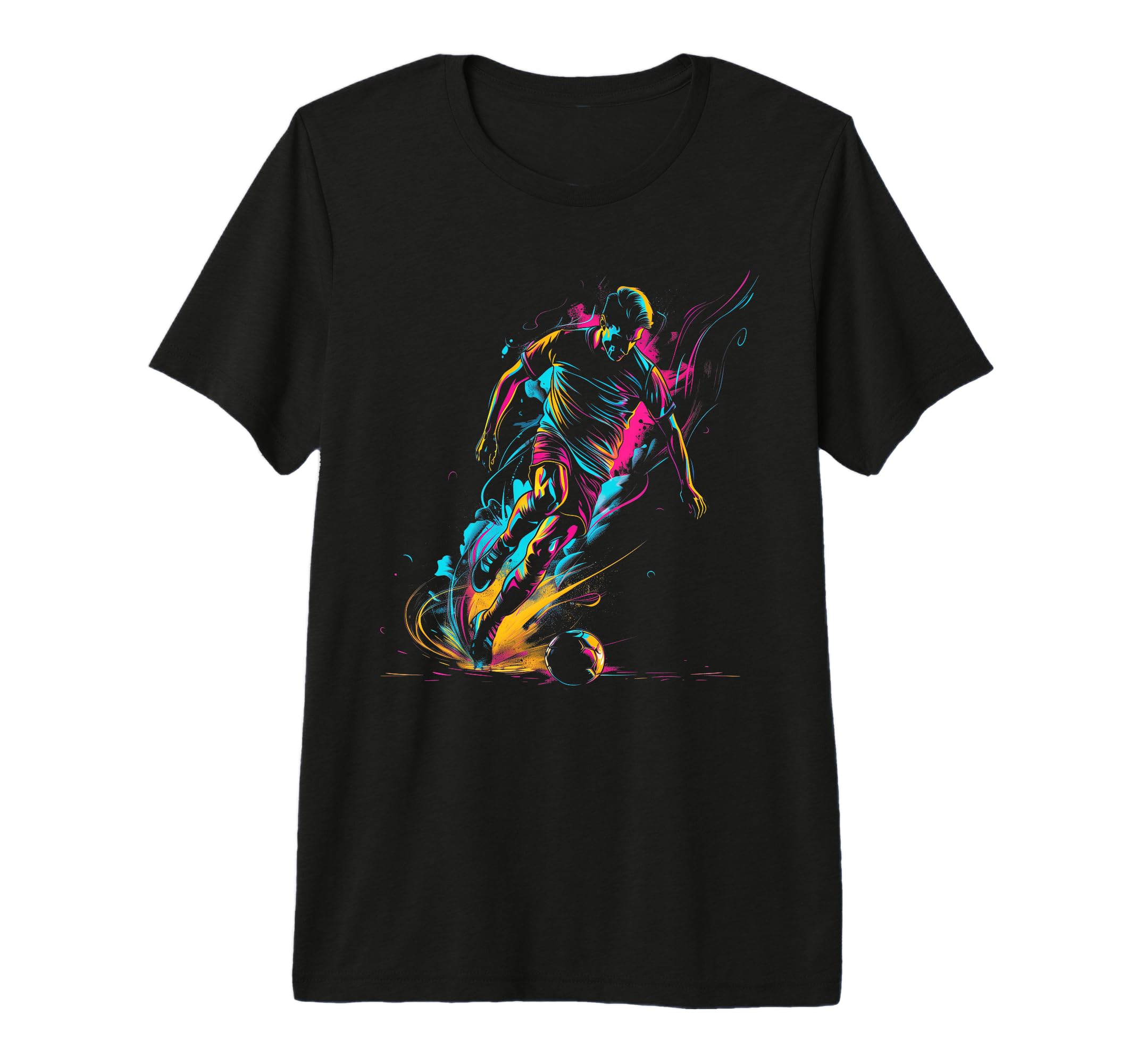 Soccer Player Sports Tri Blend T-Shirt - Unique Graphic Unisex
