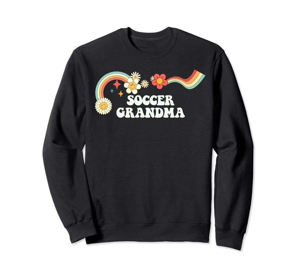 Groovy Funny Soccer Grandma Sweatshirt - Aesthetic Graphic Unisex