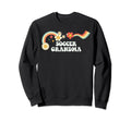 Groovy Funny Soccer Grandma Sweatshirt - Aesthetic Graphic Unisex