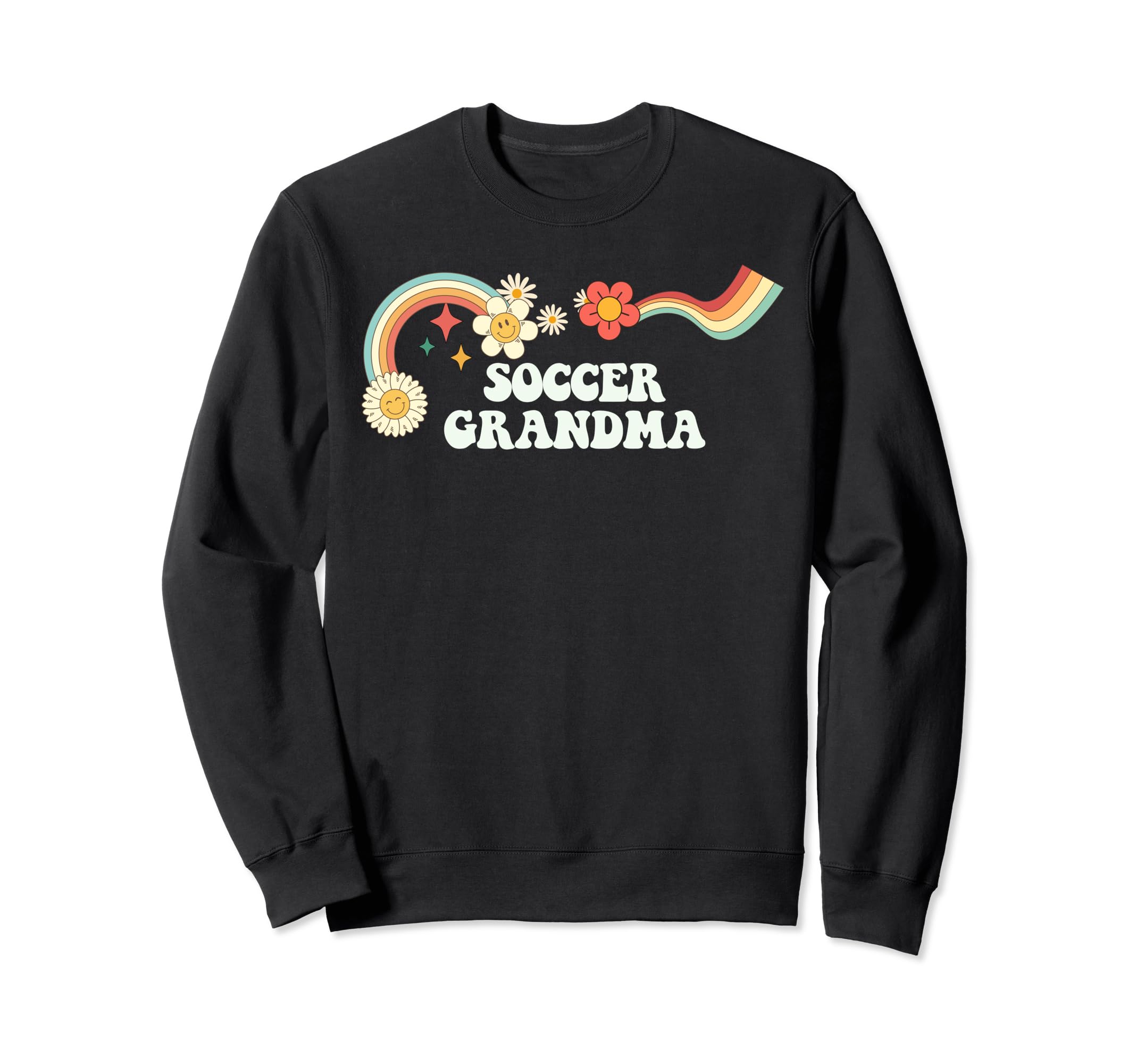 Groovy Funny Soccer Grandma Sweatshirt - Aesthetic Graphic Unisex