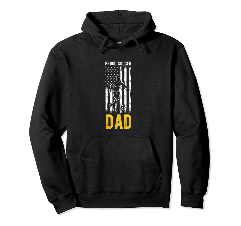 Proud Soccer Dad Usa Flag Family Hoodie - Fun Novelty Design Unisex