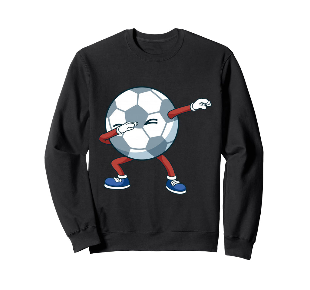 Funny Dabbing Soccer Ball Soccer Sweatshirt - Fun Novelty Design Men Women