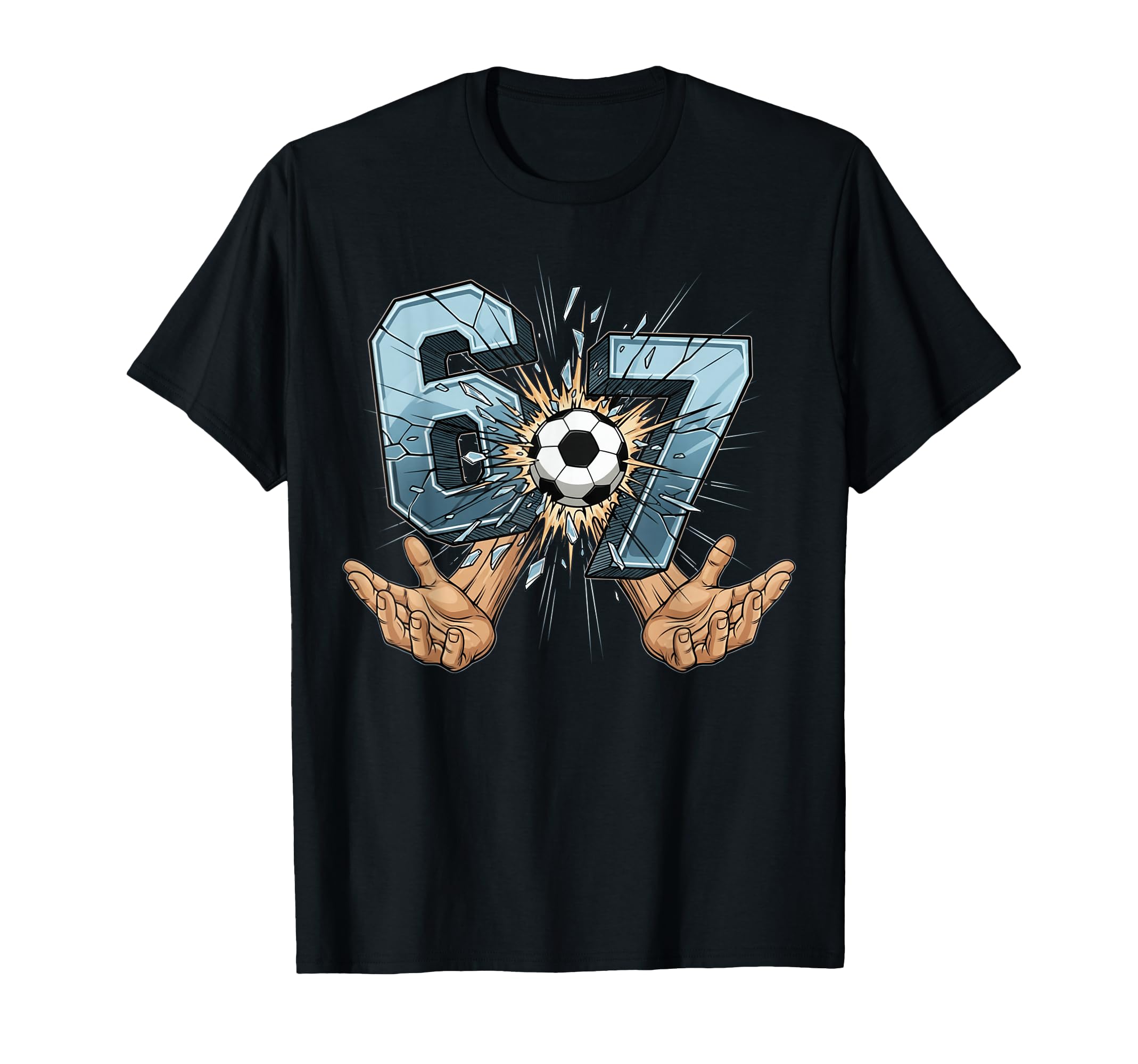 Soccer 67 Six Seven Funny Gen Alpha Meme T-Shirt - Trendy Graphic Unisex
