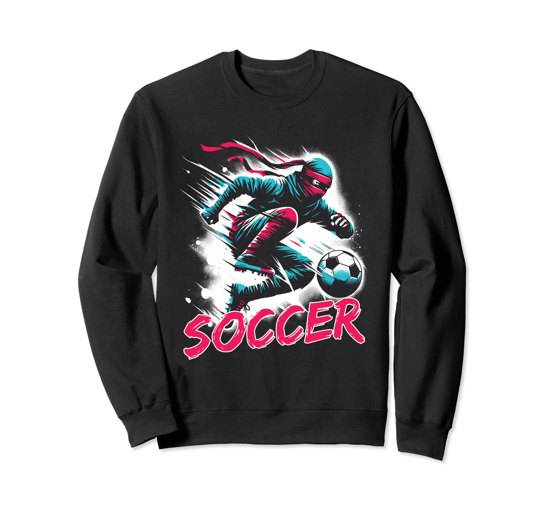 Soccer Ninja Ninja Playing Sweatshirt - Custom Art Print Men Women