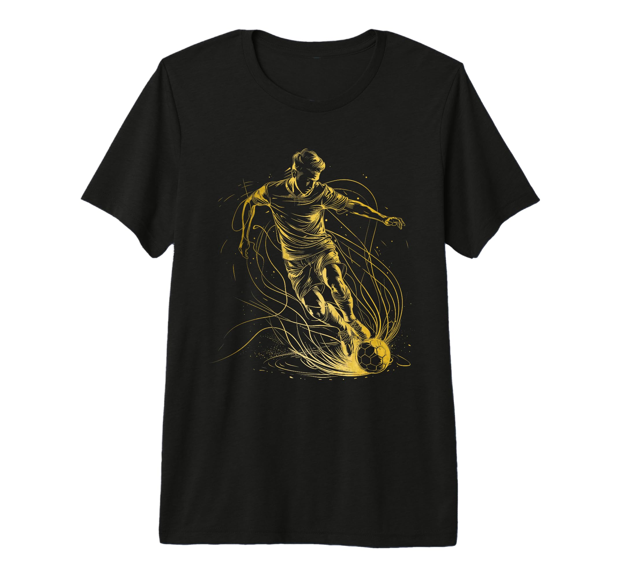 Soccer Player Sports Tri Blend T-Shirt - Unique Graphic for Adults