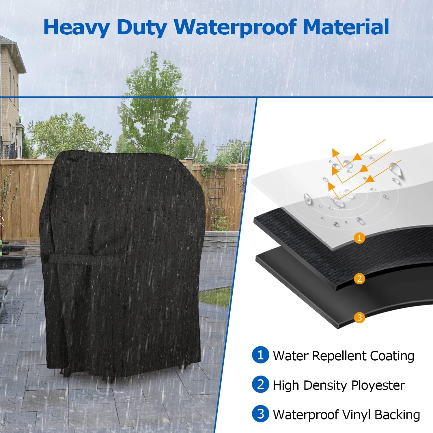 SunPatio 2 Burner Grill Cover 30 Inch, Heavy Duty Waterproof Small BBQ Cover Compatible for Weber Spirit 210 Series, Charbroil, Kenmore Grills, Compared to Weber 7105 (Not Fit for Spirit II E-210)