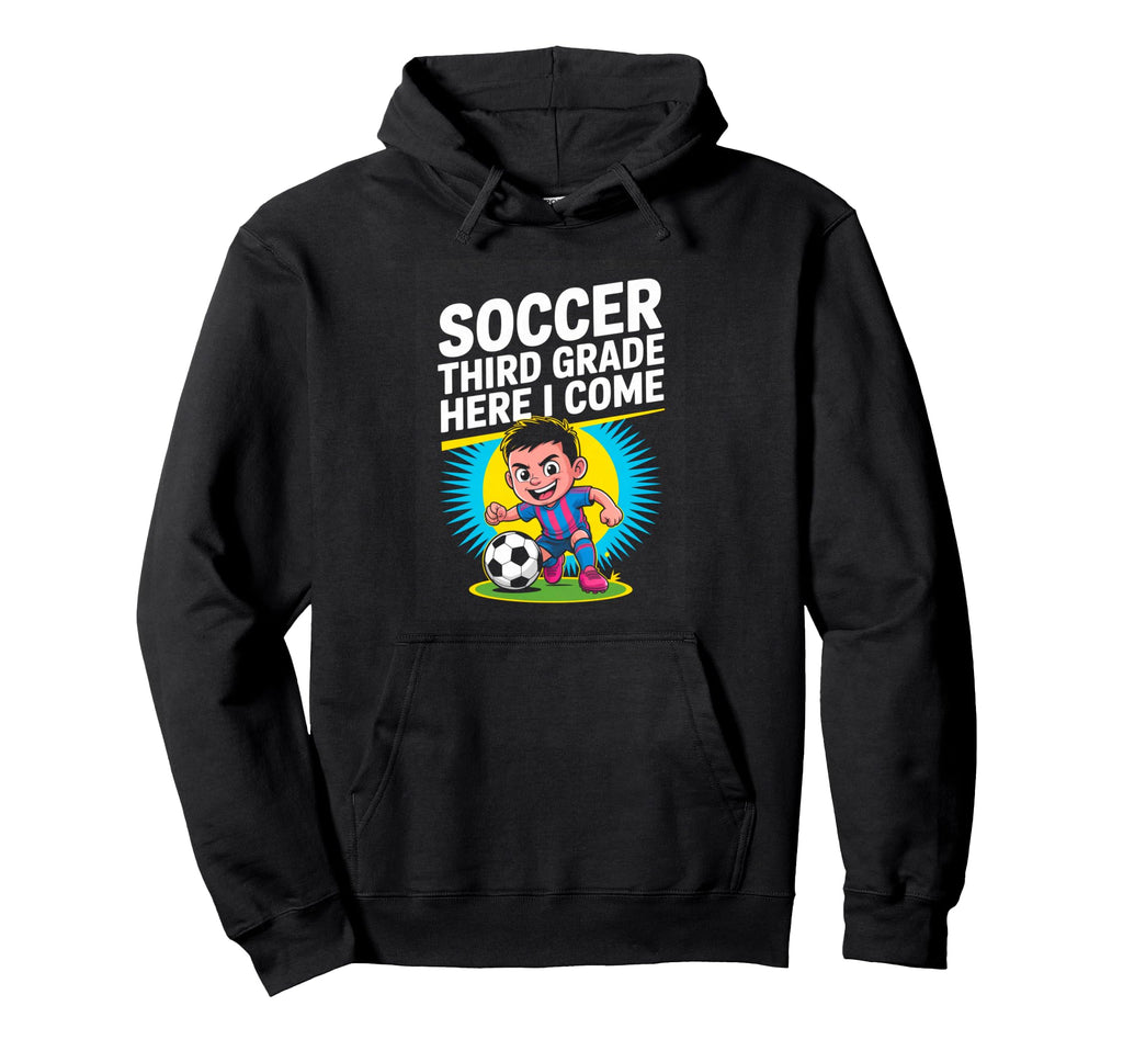 Back To School Soccer Third Grade Hoodie - Casual Everyday Wear Unisex