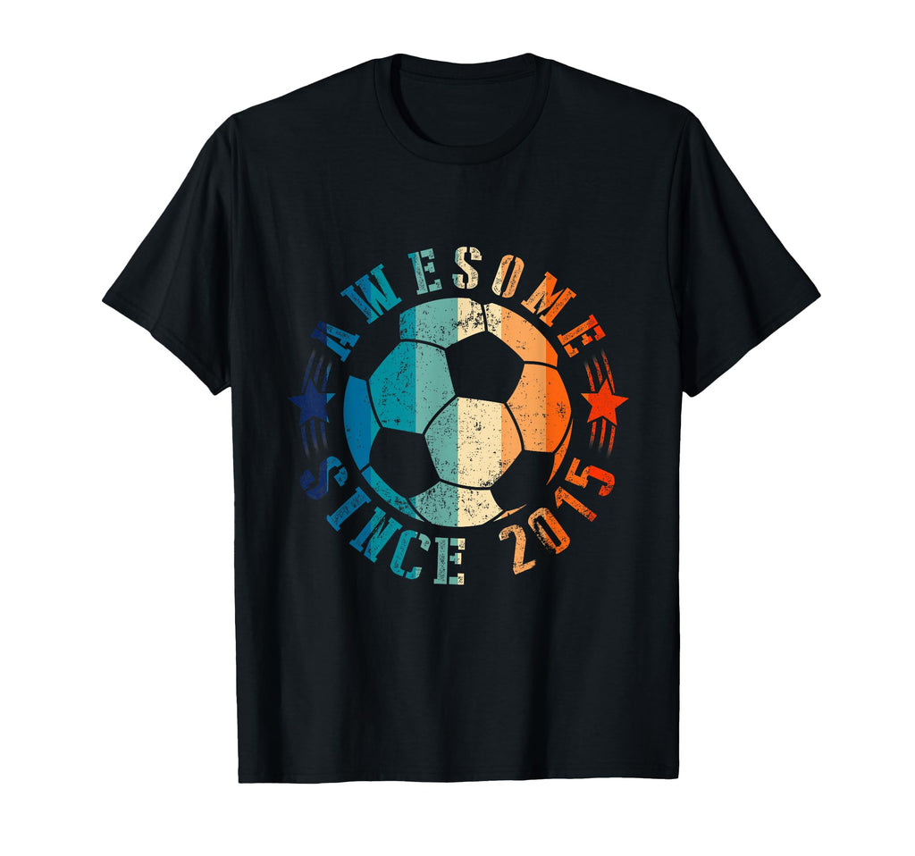 Awesome Since 2015 8Th Birthday 8 Year T-Shirt - Trendy Graphic Men Women