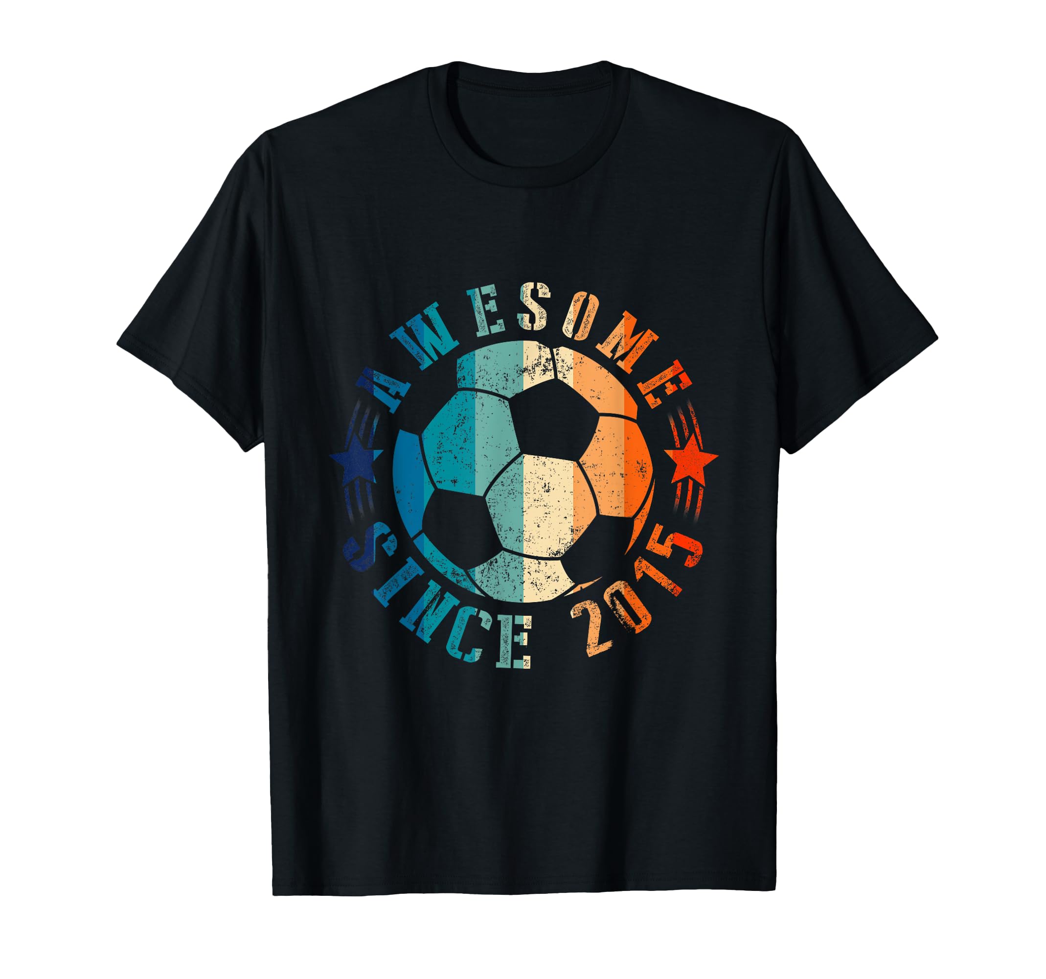 Awesome Since 2015 8Th Birthday 8 Year T-Shirt - Trendy Graphic Men Women