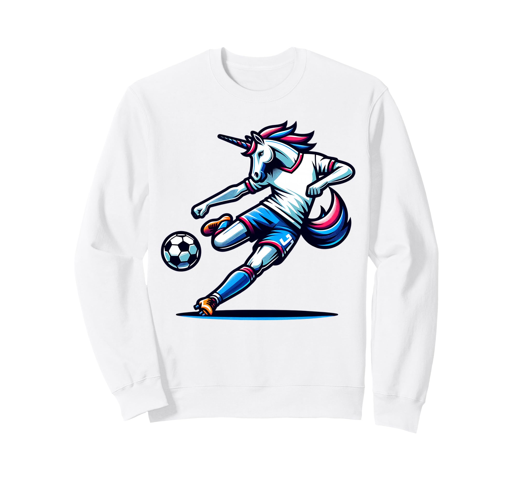 Footballer Unicorn Fans Soccer Team Sweatshirt - Novelty Apparel Unisex
