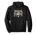 Soccer Mom Leopard Funny Soccer Mom Hoodie - Graphic Print for Adults