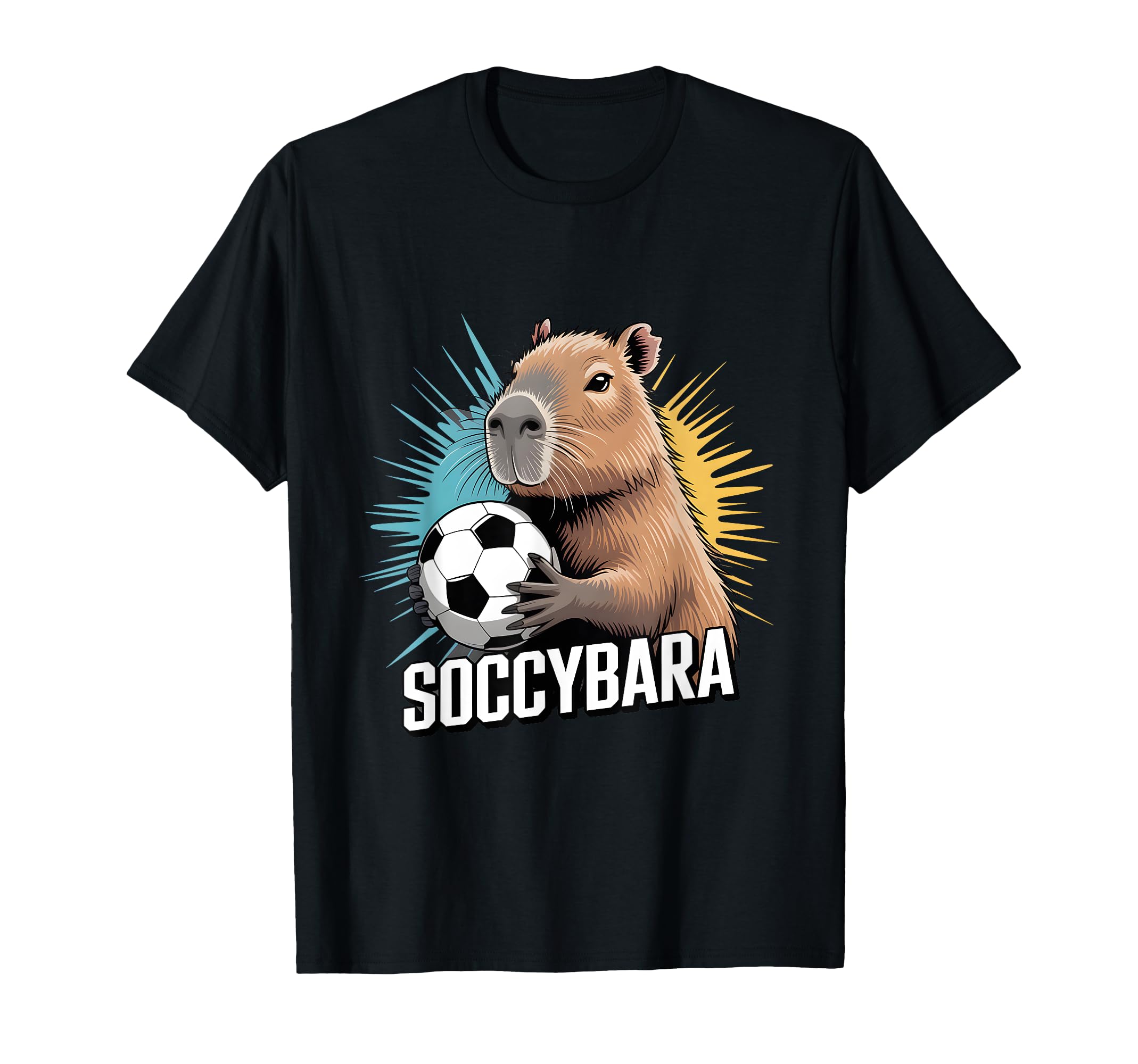 Funny Capybara Soccer Fan Animal T-Shirt - Streetwear Style Men Women