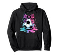 Dripping Soccer Coquette Bow Leopard Hoodie - Novelty Apparel Unisex