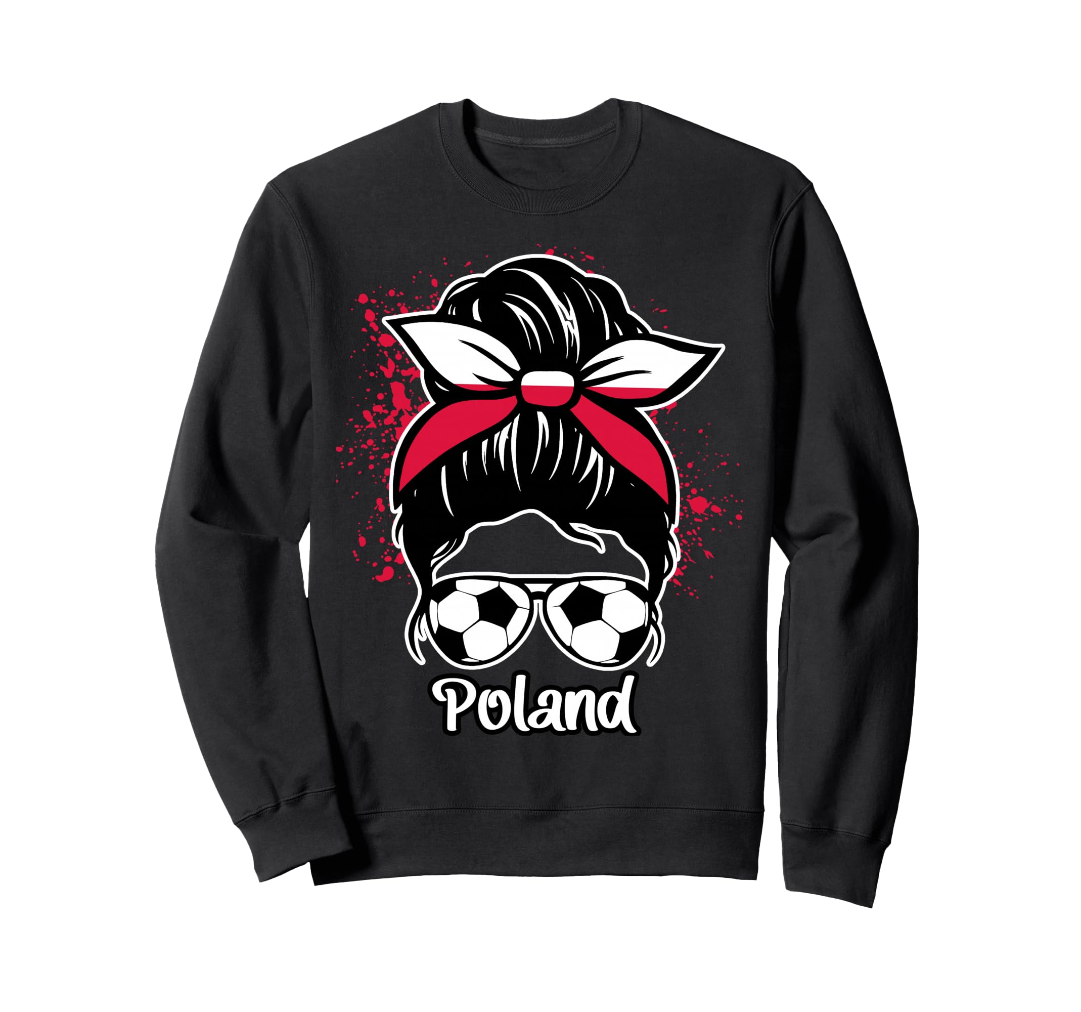 Poland Football Game Player Sweatshirt - Fun Novelty Design for Adults