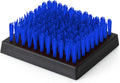 BBQ Replaceable Scraper Cleaning Head,Safe Nylon Bristles Barbecue Triple Scrubbers Cleaning Brush for Cast Iron Grates/ ((Only Blue-Replacement Head No Grill Brush)