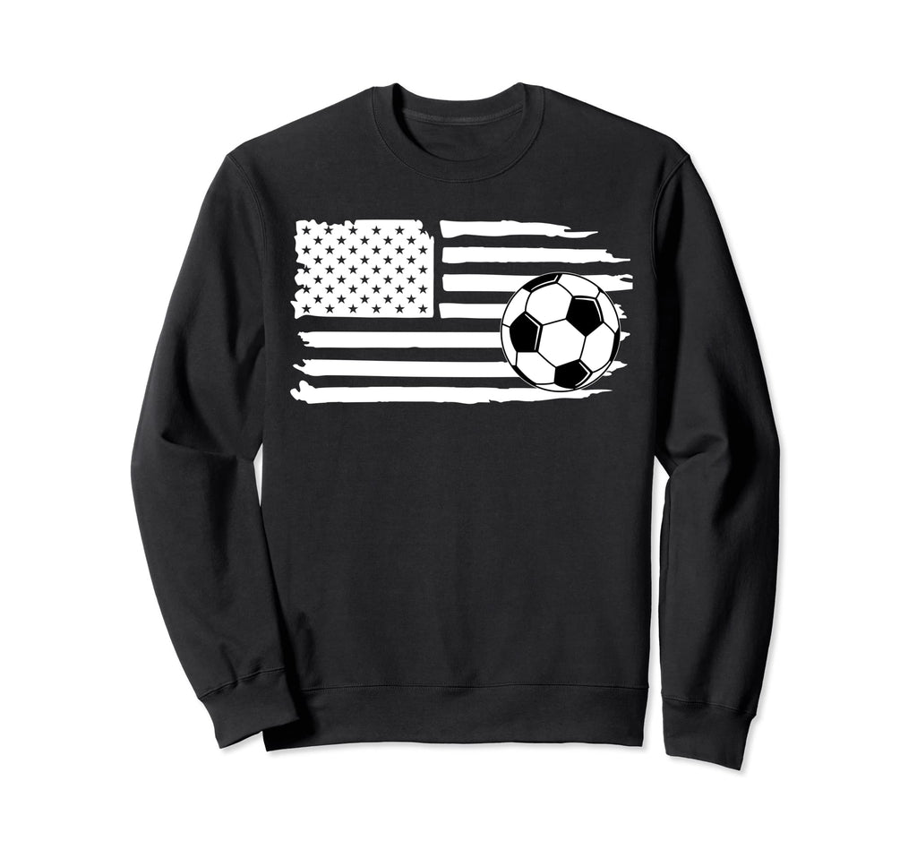Distressed American Flag Sweatshirt - Casual Everyday Wear Men Women