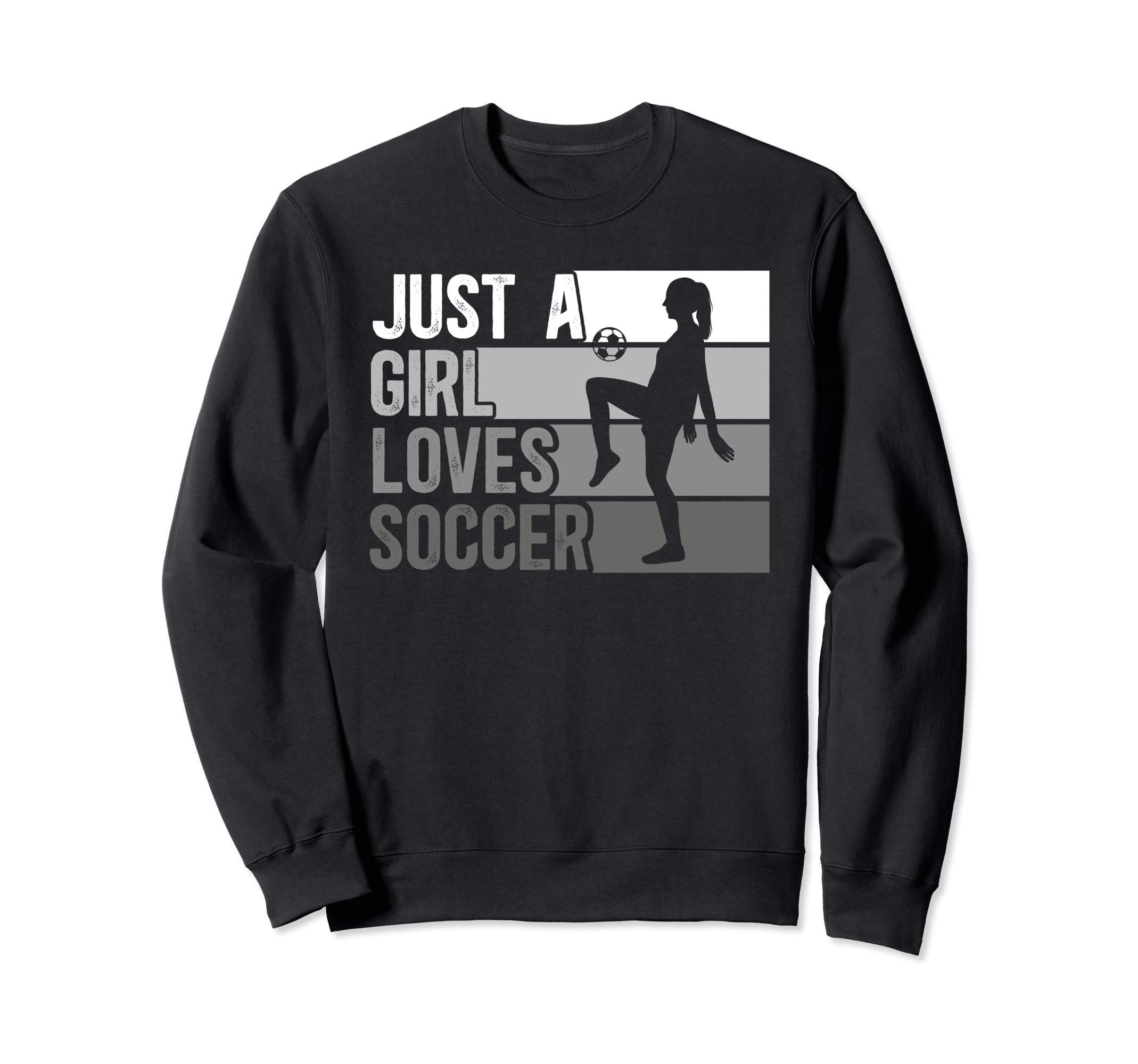 Sport Funny Just Who Loves Soccer Sweatshirt - Graphic Print Unisex