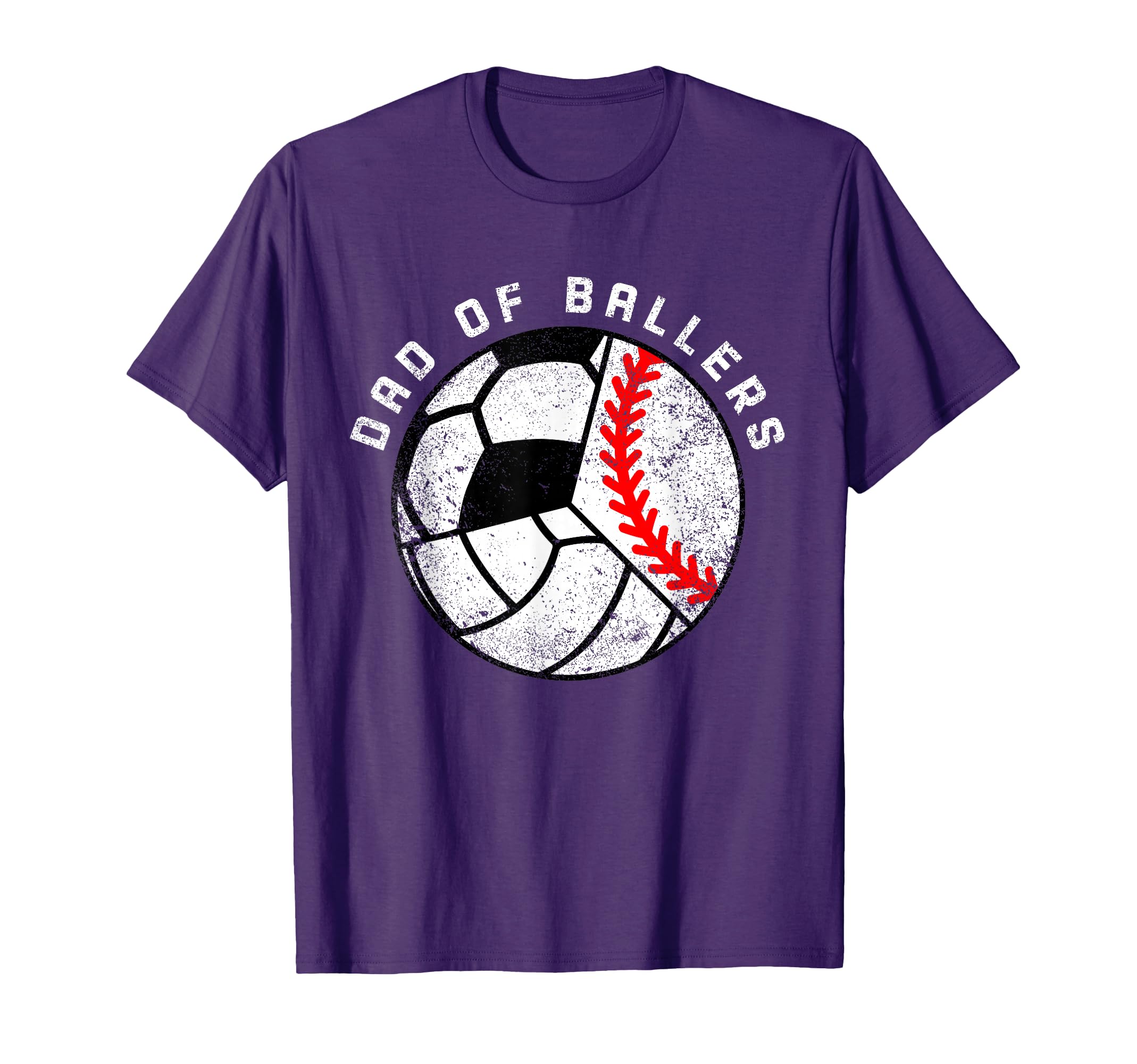 Dad Ballers Funny Baseball Volleyball T-Shirt - Novelty Apparel for Adults
