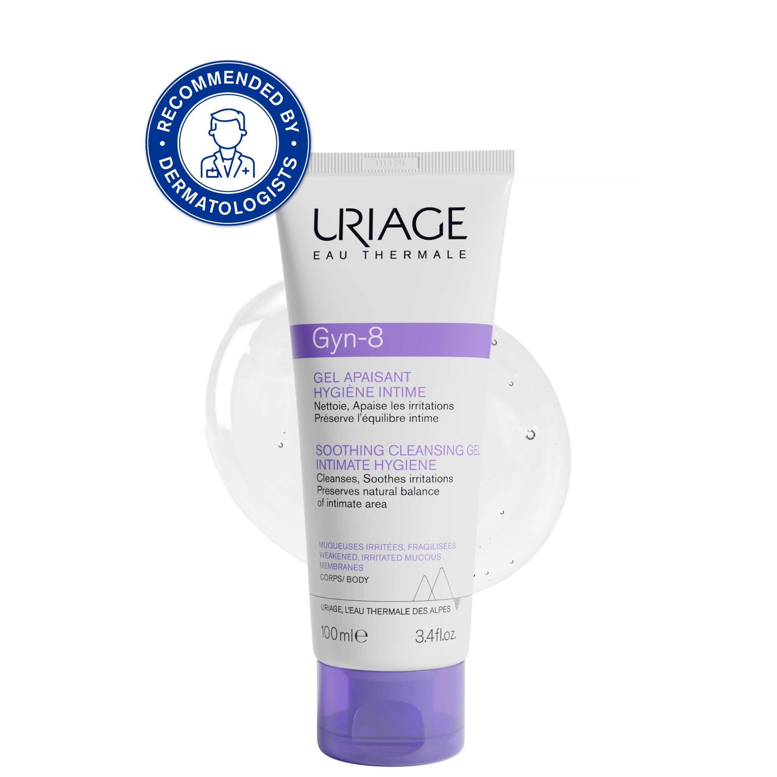 Uriage GYN-8 Intimate Hygiene Gel - Gentle, Soothing, Paraben-Free Feminine Hygiene Product