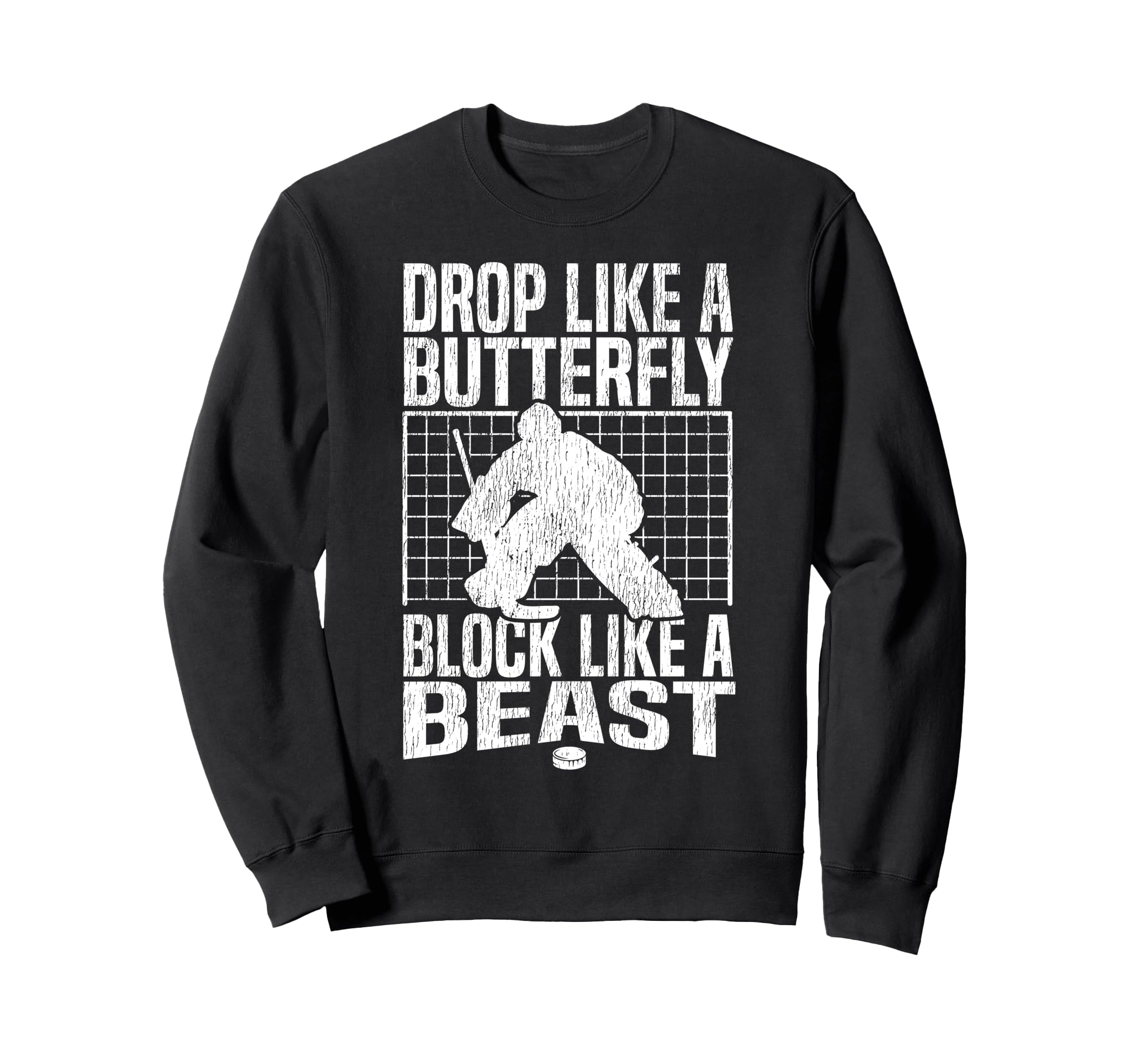 Ice Hockey Goalie Goalkeeper Drop Sweatshirt - Casual Everyday Wear Unisex