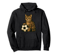 Funny Cat Soccer Hoodie - Casual Everyday Wear for Adults
