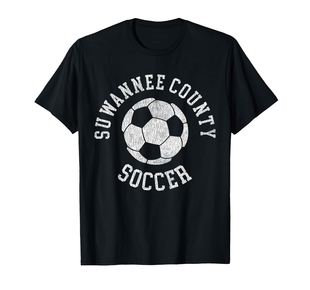 Suwannee County Soccer Distressed 90S T-Shirt - Novelty Apparel Unisex