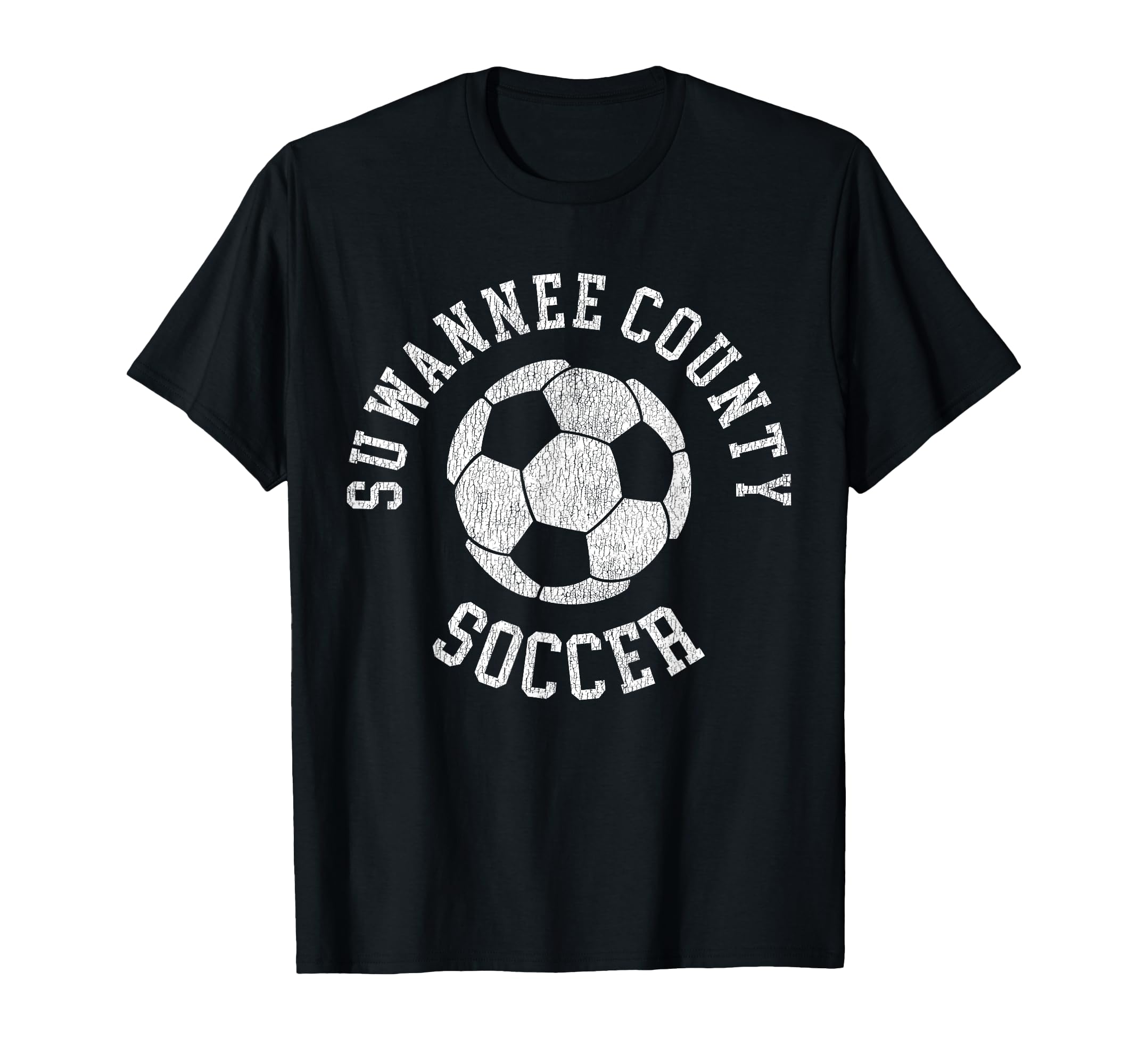 Suwannee County Soccer Distressed 90S T-Shirt - Novelty Apparel Unisex