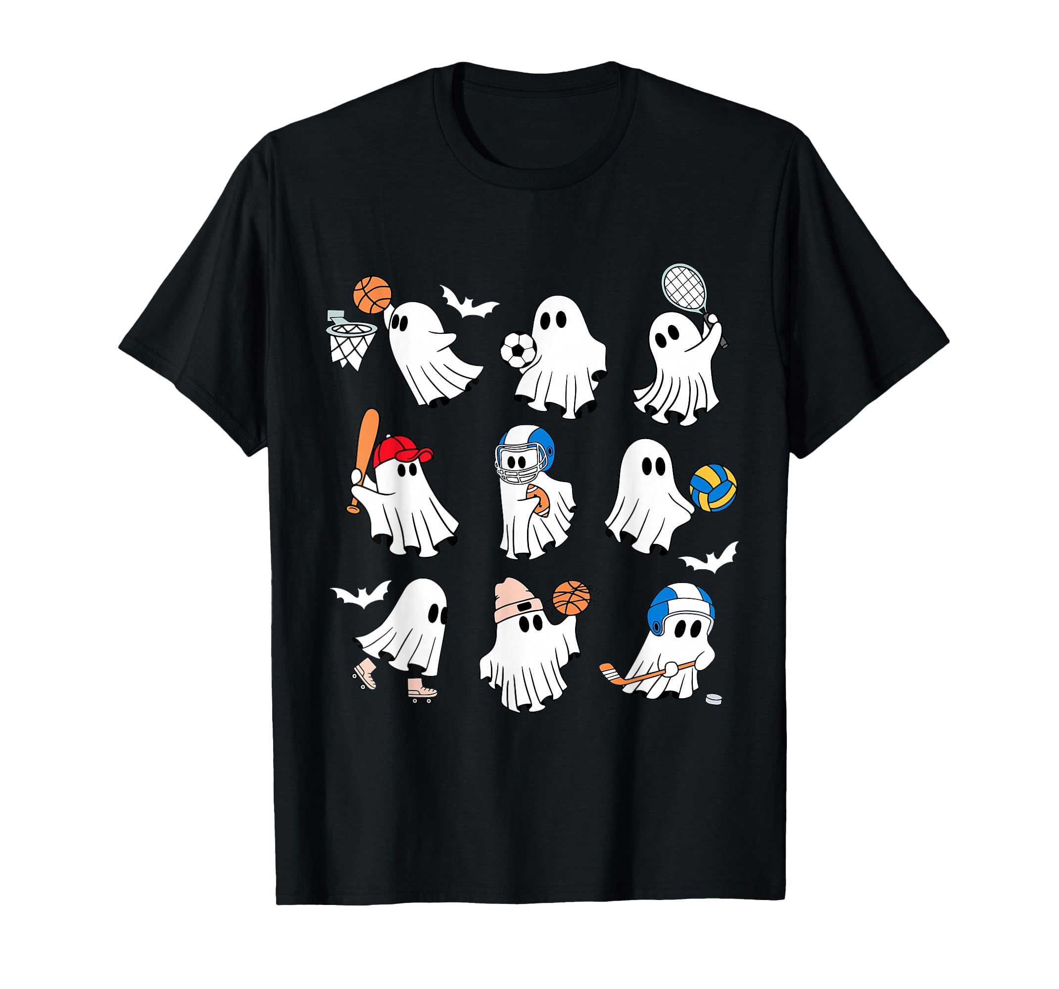 Halloween Pe Teacher Ghost Playing T-Shirt - Streetwear Style for Adults