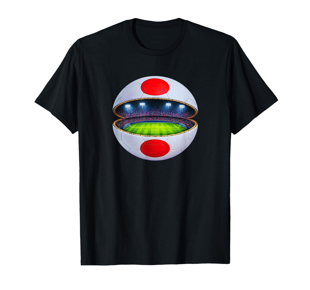 Japanese Flag Soccer Stadium Inside T-Shirt - Minimalist Print Men Women