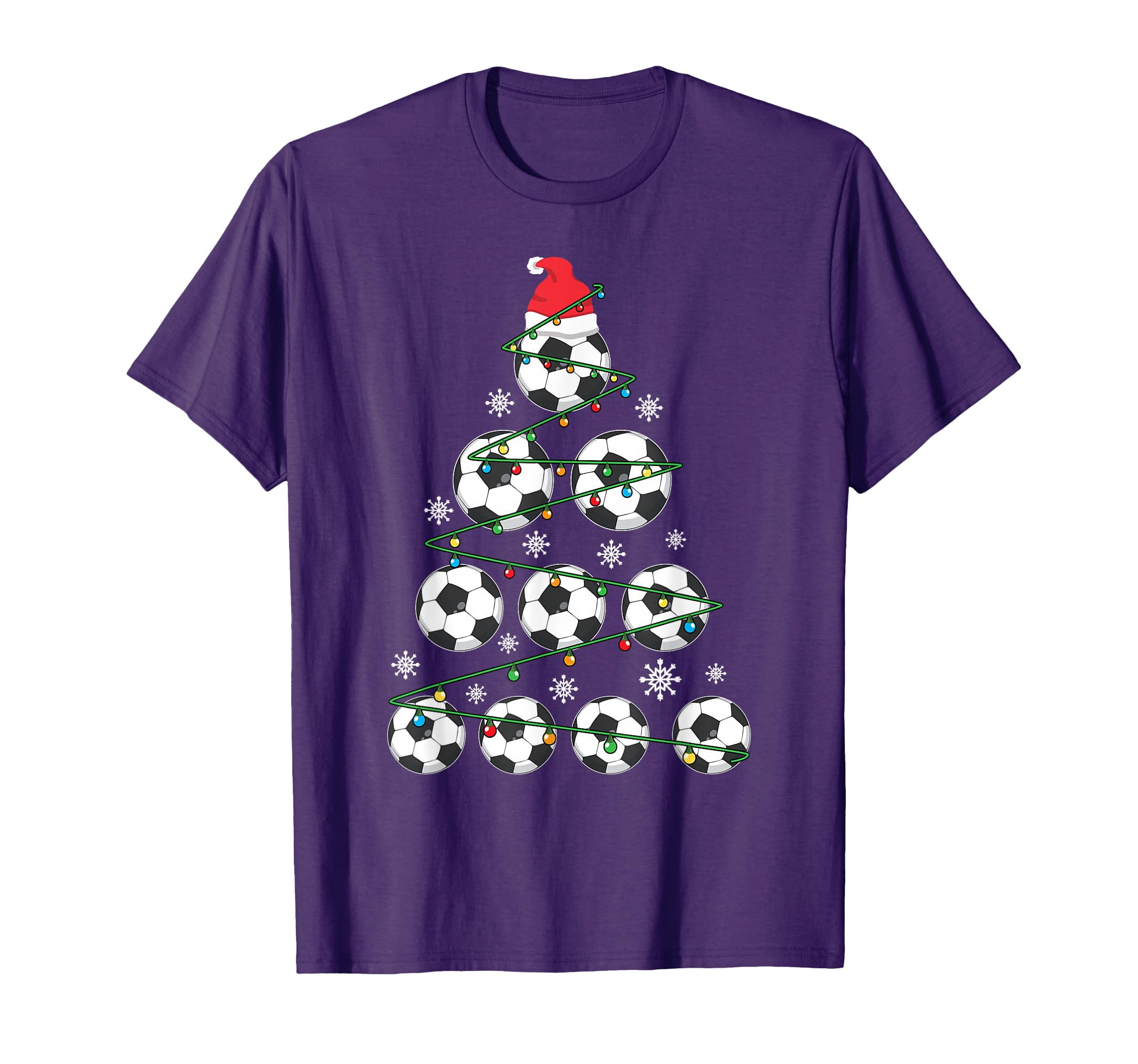 Soccer Tree Holiday Gift Sport Lover T-Shirt - Minimalist Print Unisex