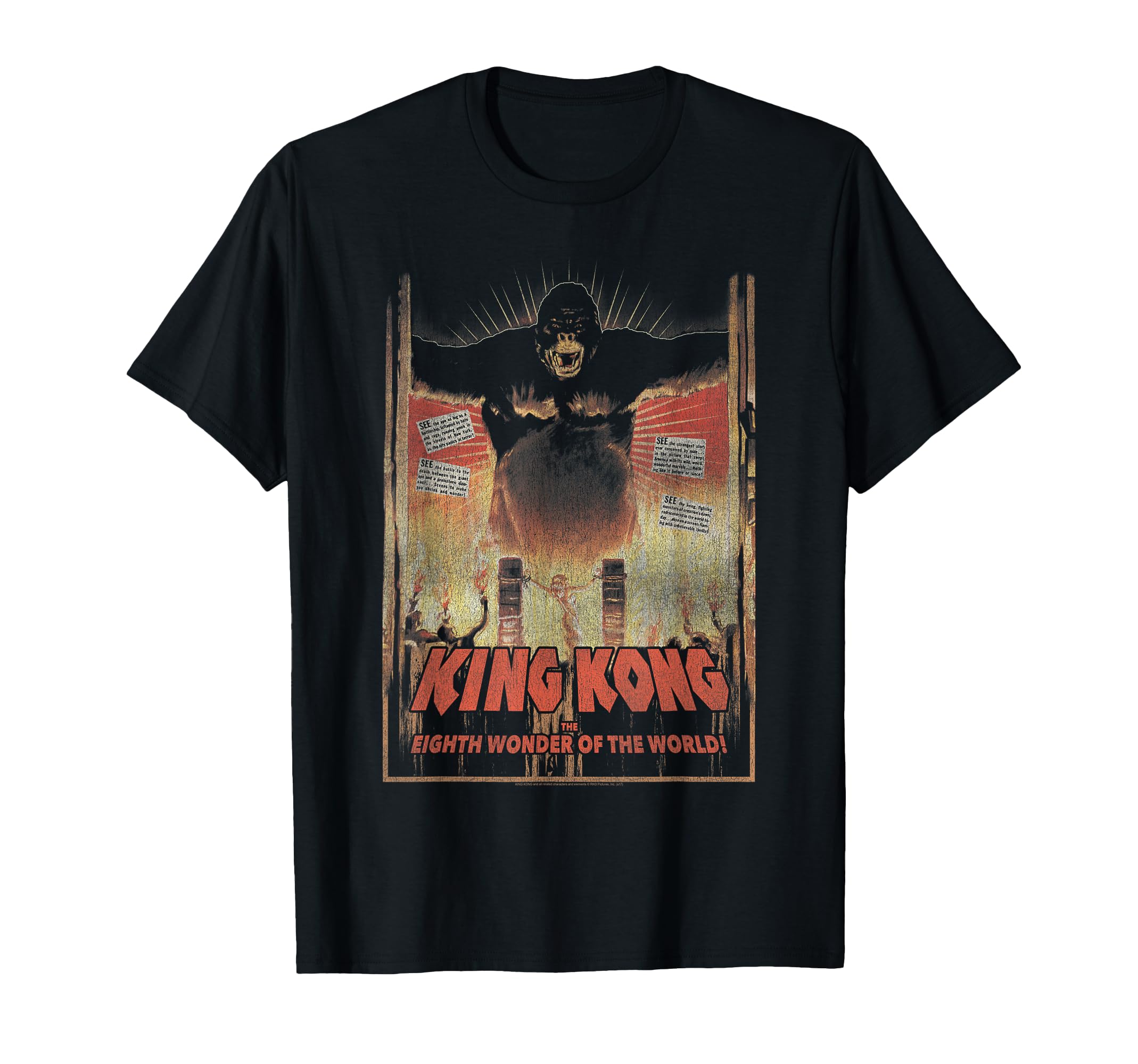 King Kong Eighth Wonder World T-Shirt - Graphic Print for Adults