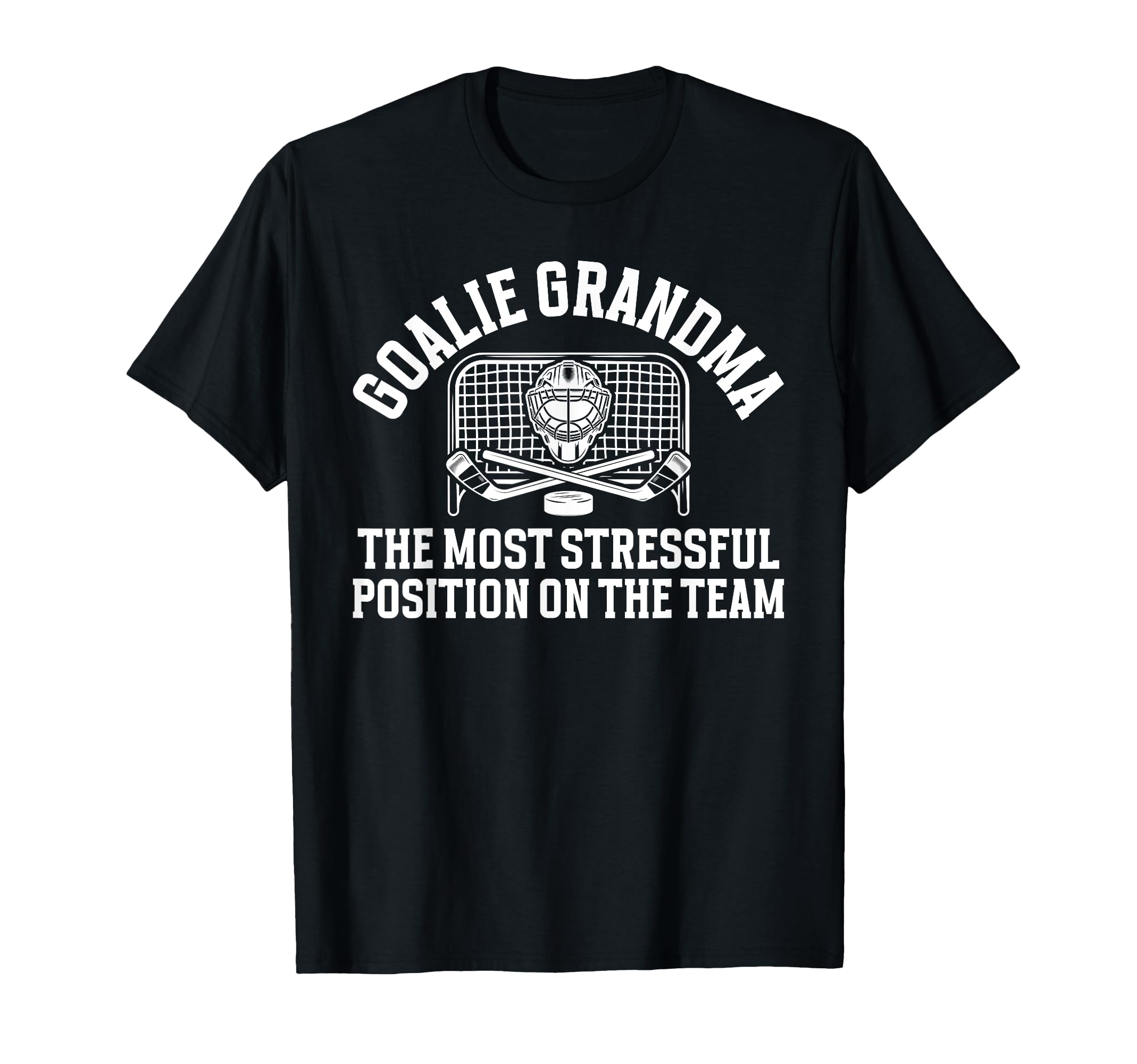 Funny Hockey Goalie Grandma Hockey T-Shirt - Unique Graphic Men Women