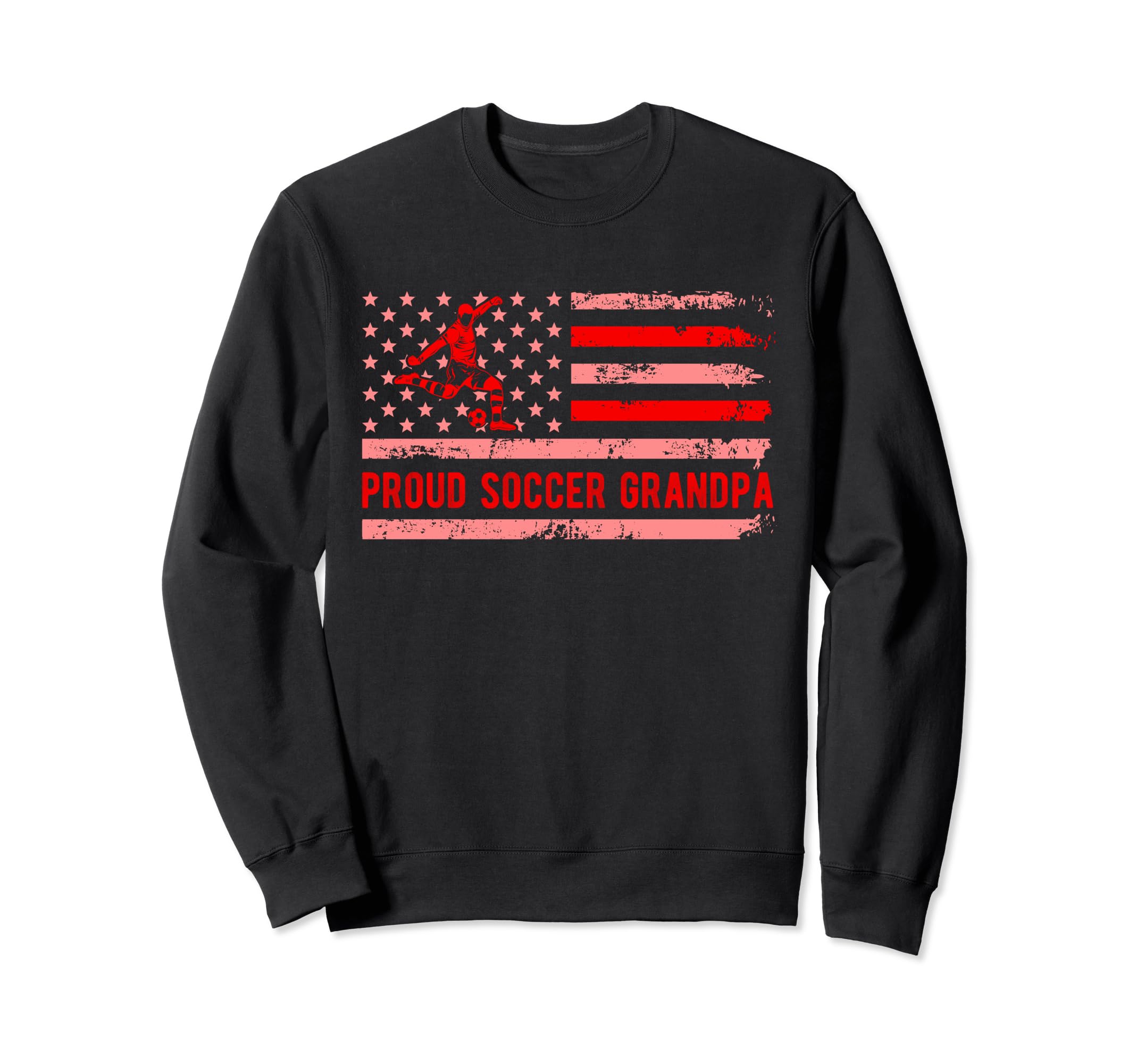 Proud Soccer Grandpa Usa Flag Sweatshirt - Fun Novelty Design Unisex