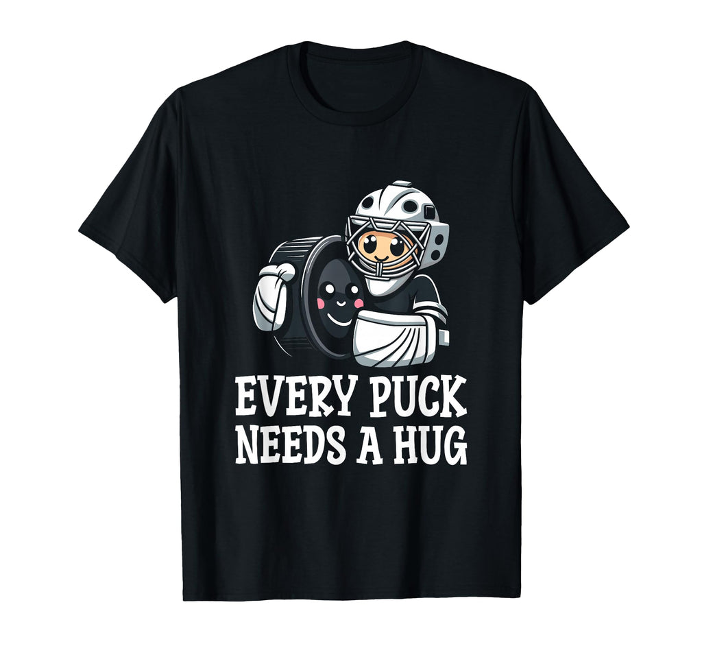 Ice Hockey Goalie Goalkeeper Goalie Puck T-Shirt - Custom Art Print Unisex