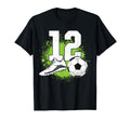12Th Birthday Soccer Lover Sports 12 T-Shirt - Fun Novelty Design Unisex