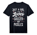 Just Who Loves Soccer And Pickles Gift T-Shirt - Custom Art Print Unisex