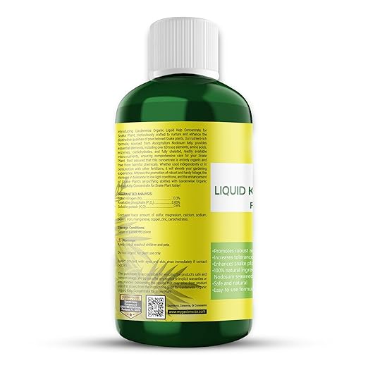 Organic Seaweed Kelp Liquid Fertilizer for Snake Plant (Sansevieria, Dracaena trifasciata) - Snake Plant Fertilizer - Snake Plant Food - Live Plant Care (8 OZ)