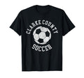 Clarke County Soccer Distressed 90S T-Shirt - Trendy Graphic for Adults