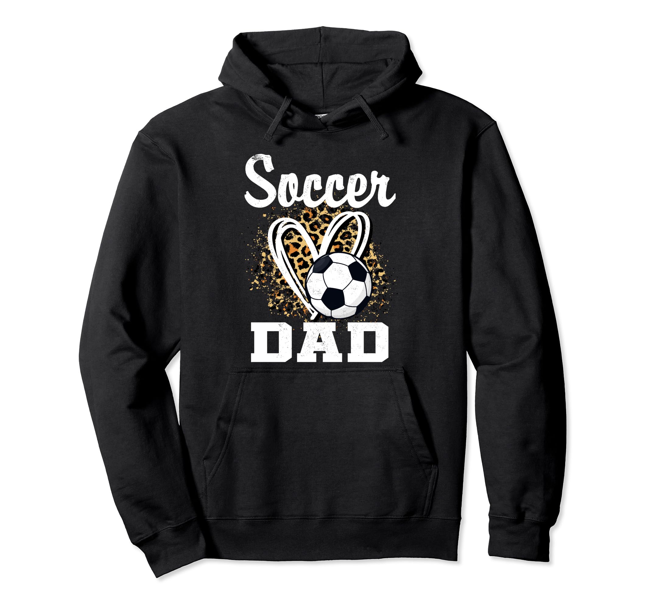 Soccer Dad Leopard Heart Matching Hoodie - Aesthetic Graphic Men Women