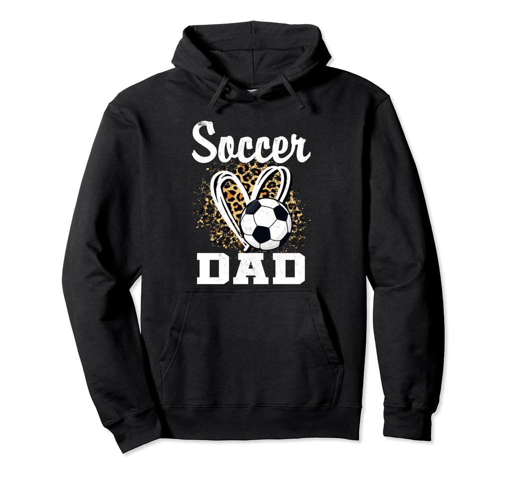 Soccer Dad Leopard Heart Matching Hoodie - Minimalist Print Men Women
