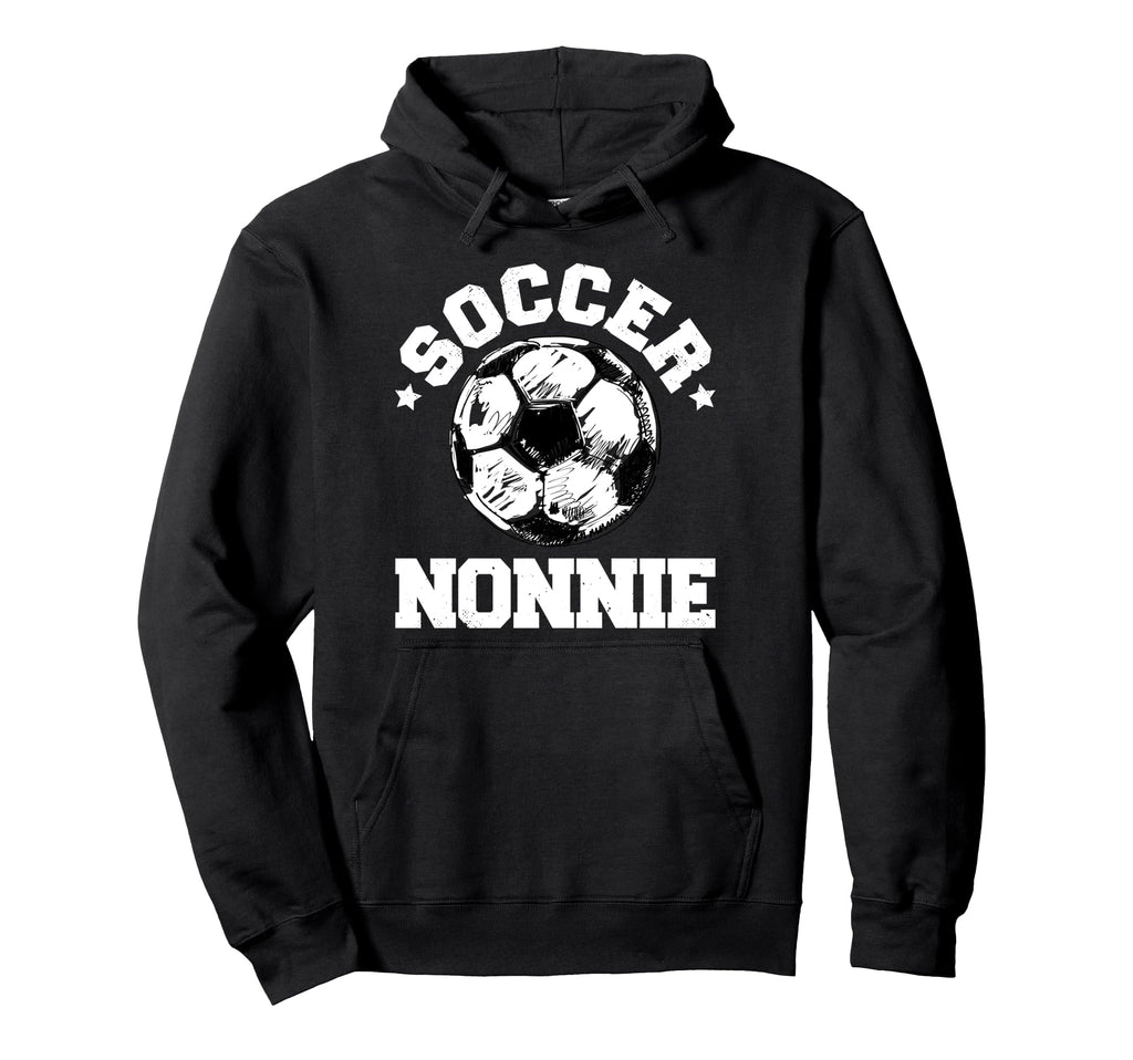 Soccer Nonnie Soccer Ball Distressed Hoodie - Novelty Apparel Men Women