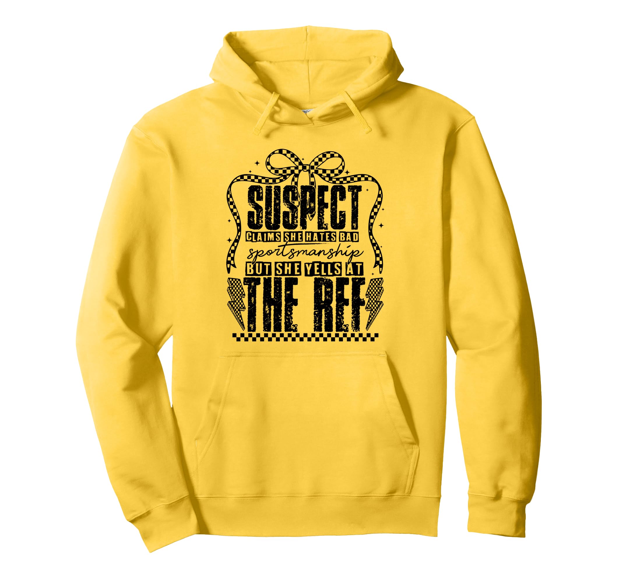 Suspect Claims But She Yells Ref Hoodie - Streetwear Style Unisex