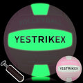 Official Size 5 Glow in The Dark Volleyball, Fluorescent Light Night Volleyball Soft Indoor Outdoor Volleyball Gift Luminous Night Light Ball for Game Gym Training Beach Play with Pump Kit