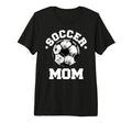 Soccer Mom Funny Soccer Ball Distressed T-Shirt - Trendy Graphic Unisex