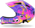 Kids Bike Helmet with Chin Guard, Adjustable Detachable Children’s Full Face Helmet for Girls and Boys, Cycling Helmets Skateboard, Scooter
